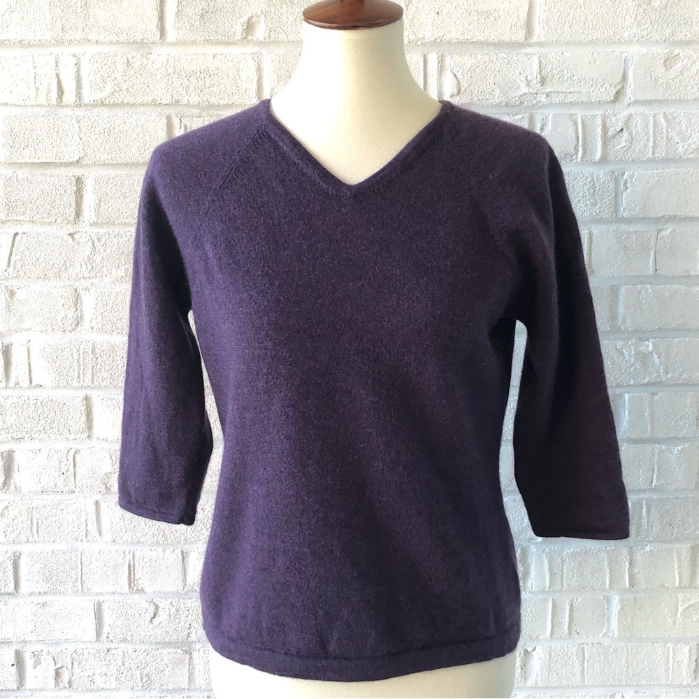 Vtg 90s Willi Smith Collection 100% Merino Wool Sweater Sz XL Aubergine Purple